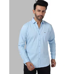 D Finish Men Solid Spread Collar Cotton Casual Shirt-picture-26
