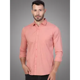 D Finish Men Solid Spread Collar Cotton Casual Shirt-picture-24