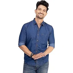 d finish Men's Black Denim Casual Shirt | Men Shirt | Denim Full Sleeve Shirt-picture-11