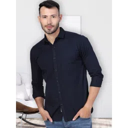 D Finish Smart Fit Spread Collar Pure Cotton Casual Shirt-picture-25