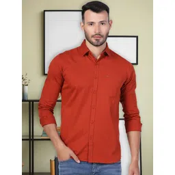 D Finish Smart Fit Spread Collar Pure Cotton Casual Shirt-picture-17