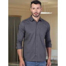 D Finish Smart Fit Spread Collar Pure Cotton Casual Shirt-picture-22