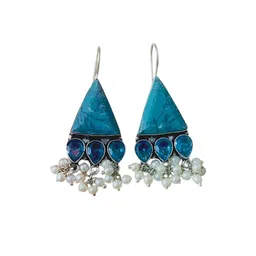 D Glamm Fashion-SPARKLING STYLE Women Triangular Drop Earrings-picture-23