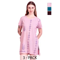 D-LINE Women Pack Of 3 Floral Printed Dress-picture-41