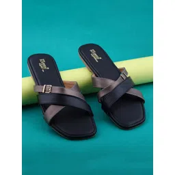 D LORZERI Women Printed One Toe Flats with Buckles-picture-13