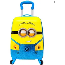 d paradise Small Cabin Suitcase (54 cm) 4 Wheels - Minion print 21 inches suitcase ( trolley bag) for girls/boys and kids - Pink-picture-21