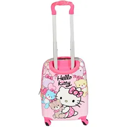 d paradise Small Cabin Suitcase (43 cm) 4 Wheels - Kids 16 inches Hello Kitty Girl's suitcase/ trolley bag & 13 inches bag - Pink image 3