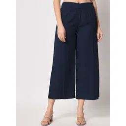 D 'VESH Women Comfort Loose Fit Easy Wash Culottes Trousers-picture-16