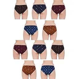 d1 different one Pack of 10 - Women's Premium Sassy Cotton Printed Panties-picture-19