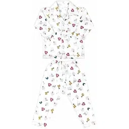 da anushi Hosiery Cotton Night Suit- Full Sleeves, Collared Neck, Sleep Wear for Kids/Night Suit/Night Wear/Top & Pajama Set/Kids Night Sleepwear/Night Suit-picture-30