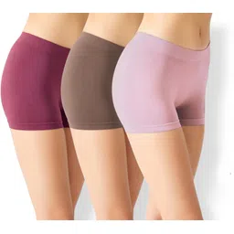 da creations Pack of 3 Solid Women Multicolor Boxer Shorts-picture-18