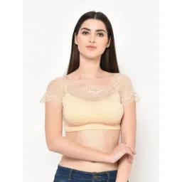 Da Intimo Beige Non Wired Padded Bralette Blouse-picture-37