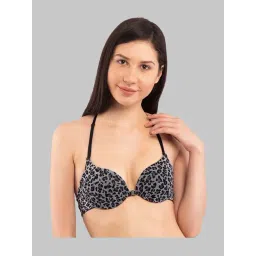 Da Intimo Grey & Black Under Wired Padded Front Open Bra-picture-47