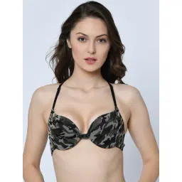 Da Intimo Grey & Olive Printed Front Open Bra-picture-13