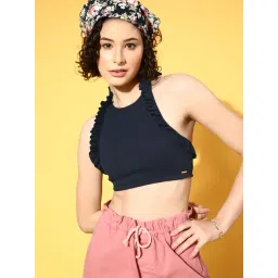 Da Intimo Navy Halter Neck Bralette-picture-21