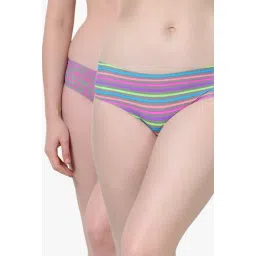 Da Intimo Olive Printed Bikini Panty (Pack Of 2)-picture-24