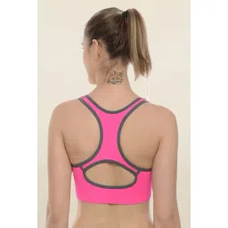 Da Intimo Pink Non Wired Padded Sports Bra-picture-18