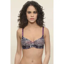Da Intimo Purple Non Wired Padded Plunge Bra-picture-42