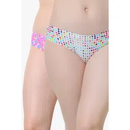 Da Intimo White & Pink Printed Bikini Panty (Pack Of 2)-picture-35
