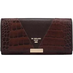 da milano Leather Flap Over Wallet for Women - Brown (10340A)-picture-54