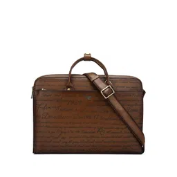 Da Milano Men Printed Leather Laptop Bag-picture-26