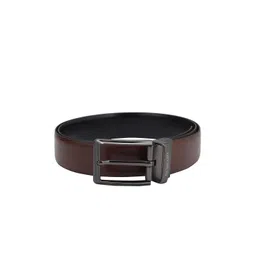 Da Milano Men Textured Leather Reversible Belt-image-30