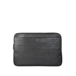 Da Milano Men Typography Printed Leather Laptop Sleeve-picture-38