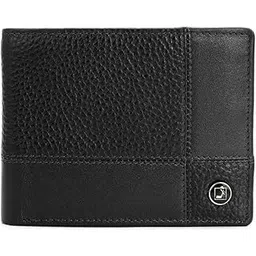 da milano RFID Protected Leather Wallet for Men with Card Slot - Black-picture-36