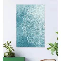 da monica Blue Mandala Teakwood Framed Canvas Art Print-picture-25