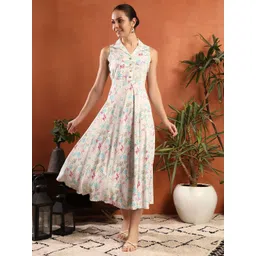 Da Vastraagaar Floral Print A-Line Midi Dress-picture-25