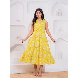 Da Vastraagaar Floral Print Fit & Flare Midi Dress-picture-24