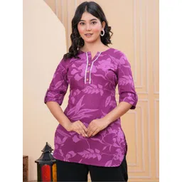 Da Vastraagaar Floral Print Roll-Up Sleeves Top-picture-22