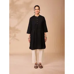Daali Black Cotton Regular Fit Kurtas image 1