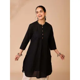 Daali Black Cotton Regular Fit Kurtas image 5