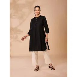 Daali Black Cotton Regular Fit Kurtas image 4