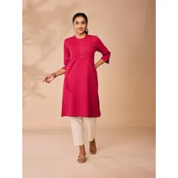 Daali Pink Cotton Regular Fit Kurta-picture-30