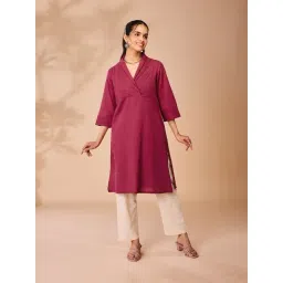 Daali Pink Cotton Regular Fit Kurta-picture-30