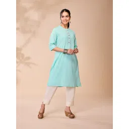 Daali Powder Blue Cotton Regular Fit Kurta-picture-19