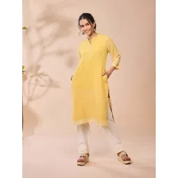 Daali Yellow Regular Fit Printed Kurtas-picture-34
