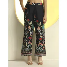 DAARI Floral Printed V-Neck Straight Kurta With Palazzos image 4