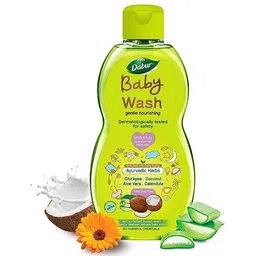 dabur Baby Wash 200ml pH 5.5 balanced, No Harmful Chemicals & Tear Free Formula-picture-19