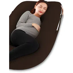 DADDY COOL Brown & White Cotton Fibre Filled Ultra Soft Maternity Pillow-picture-42