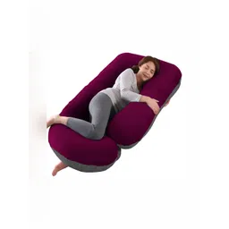 DADDY COOL Magenta & Grey Fibre Filled Lightweight Maternity Pillow-picture-31