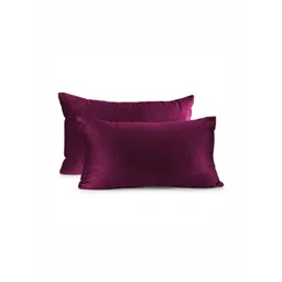 DADDY COOL Multicoloured Set of 2 Fibre Filled Faux Velvet Ultra Soft Sleep Pillow-picture-24