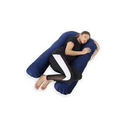 DADDY COOL Navy Blue Fibre Filled Faux Velvet Lightweight Maternity Pillow-picture-14