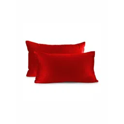 DADDY COOL Red Set of 2 Fibre Filled Faux Velvet Ultra Soft Sleep Pillow-picture-25
