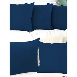 DADDY COOL Teal 5 Pieces Velvet Filled Cushions With Cover-picture-10