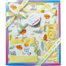 DADDY - G Baby Gifts Set For New Born Unisex Clothing Gift Hamper 6Pcs (Yellow)-picture-12