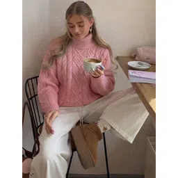 Dadu Dayal Women Cable Knit Woollen Pullover-picture-29