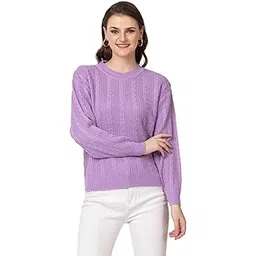 dadu dayal Women Cardigan for Winters Woolen Full Sleeve Round Neck Lines Cable Design Pullover Sweater for Women Winter Woollen Stylish-picture-12